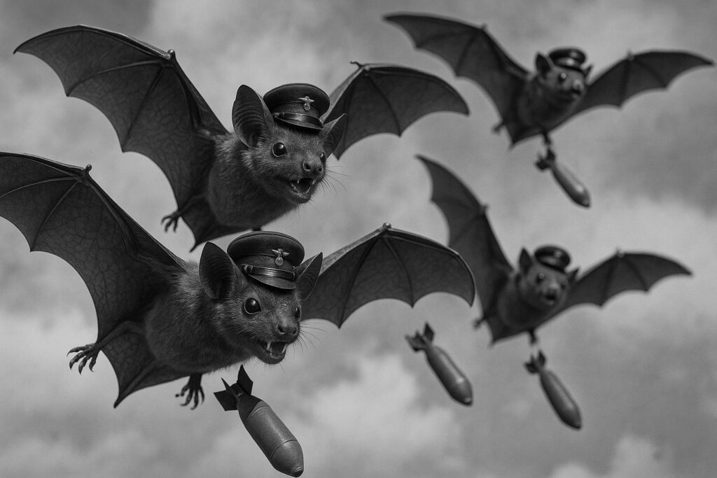 Was the bat bombs projets real? Bomb Dropping Bats (created with AI)