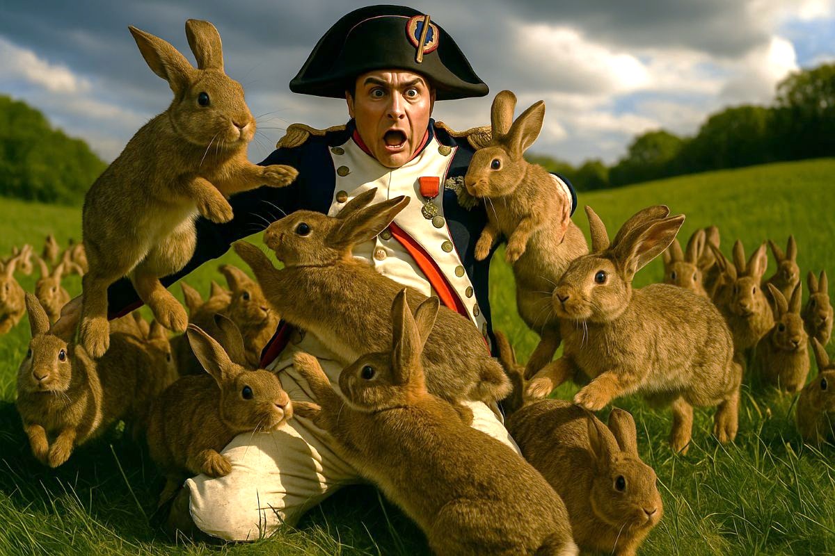 Napoleon Bonaparte jumped by bunnies: Not all epic battles are fought on the battlefield